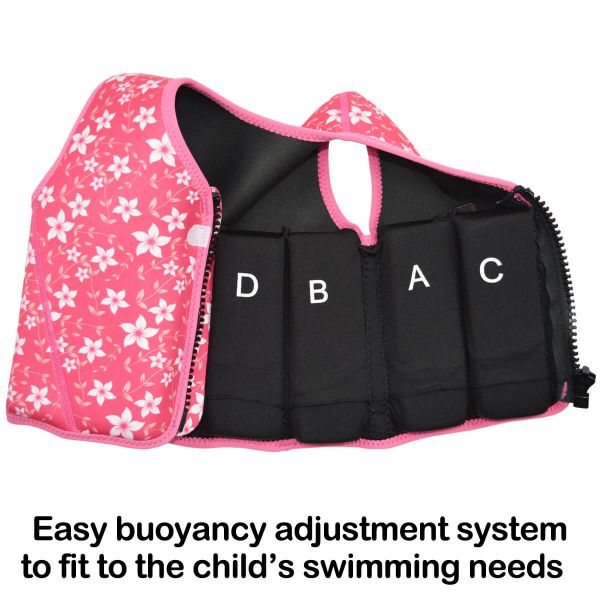 Vestă înot 8 plutitoare copii - Go Splash Jacket Flori Rozalii [4]