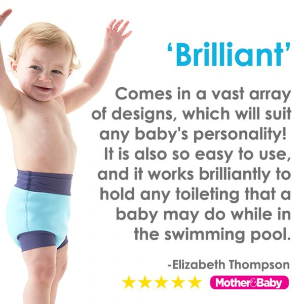 Slip înot/scutec de apă bebeluşi - Happy Nappy™ Albastru & Galben [3]