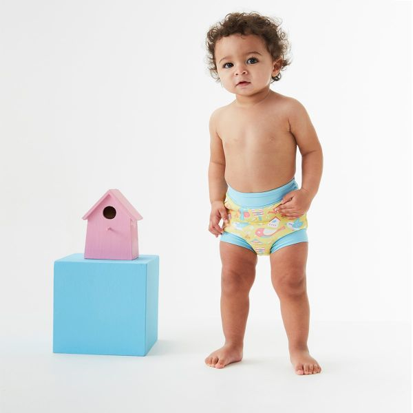 Slip înot/scutec de apă bebeluşi - Happy Nappy™ Păsări de Grădină [4]