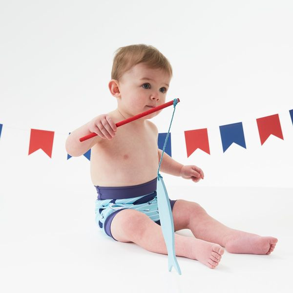 Slip înot/scutec de apă bebeluşi - Happy Nappy™ Balene Uriaşe [3]