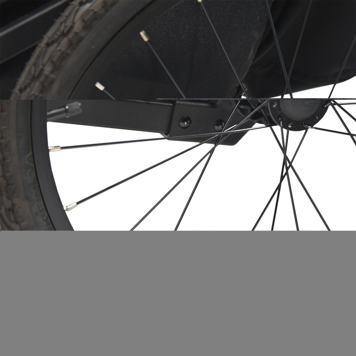 Remorcă pentru bicicletă 3 în 1 Wike Premium Double cu suspensie [9]