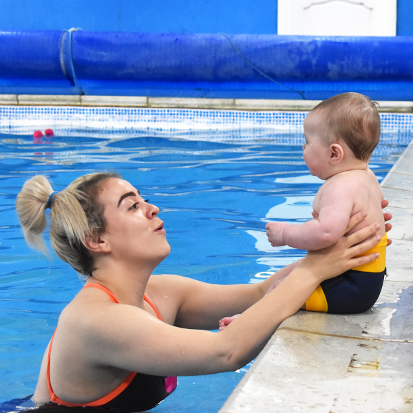 Slip înot/scutec de apă bebeluşi - Happy Nappy DUO™ Albastru & Galben [3]