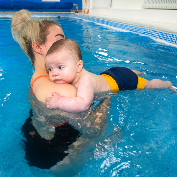 Slip înot/scutec de apă bebeluşi - Happy Nappy DUO™ Albastru & Galben [4]