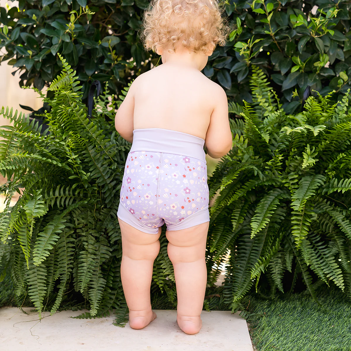 Slip înot/scutec de apă bebeluşi - Happy Nappy DUO™ Lilac Spring [6]