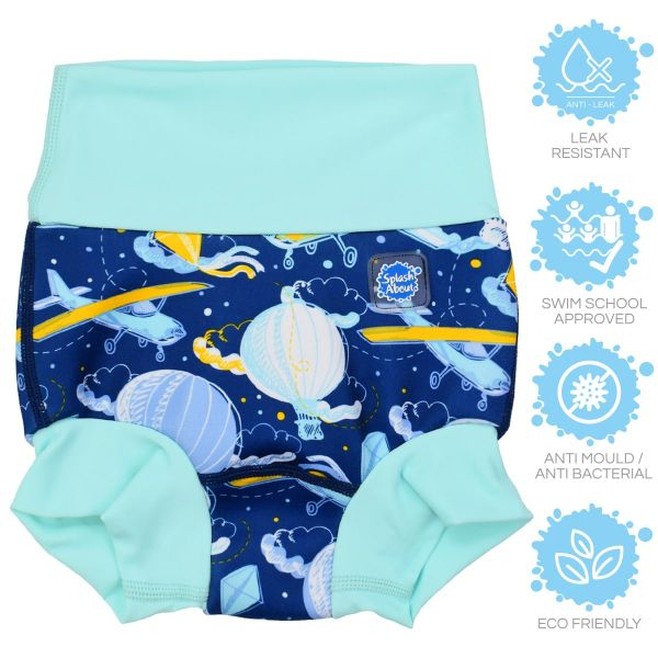 Slip înot/scutec de apă bebeluşi - Happy Nappy DUO™ Sus Departe Bleu [5]