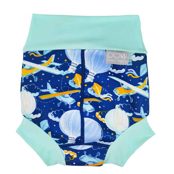 Slip înot/scutec de apă bebeluşi - Happy Nappy DUO™ Sus Departe Bleu [2]