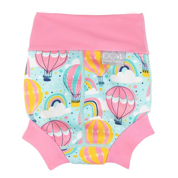 Slip înot/scutec de apă bebeluşi - Happy Nappy DUO™ Sus Departe Roz [2]