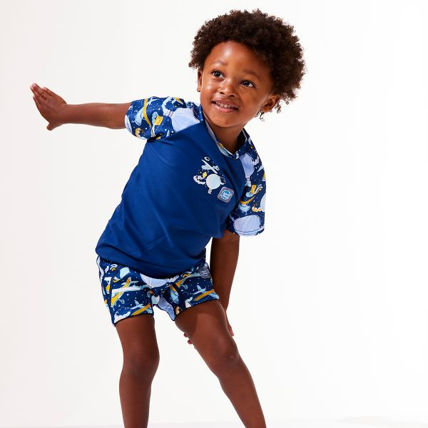 Tricou protecție UV copii - UV Rash Top Sus Departe Bleu [4]