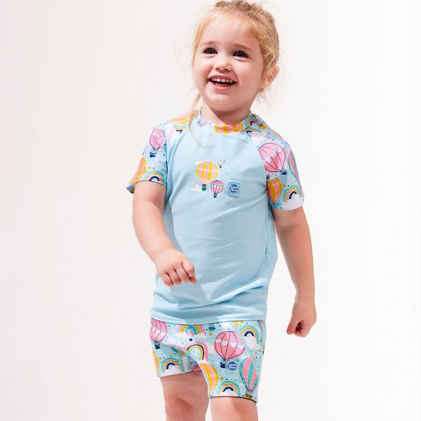 Tricou protecție UV copii - UV Rash Top Sus Departe Roz [3]