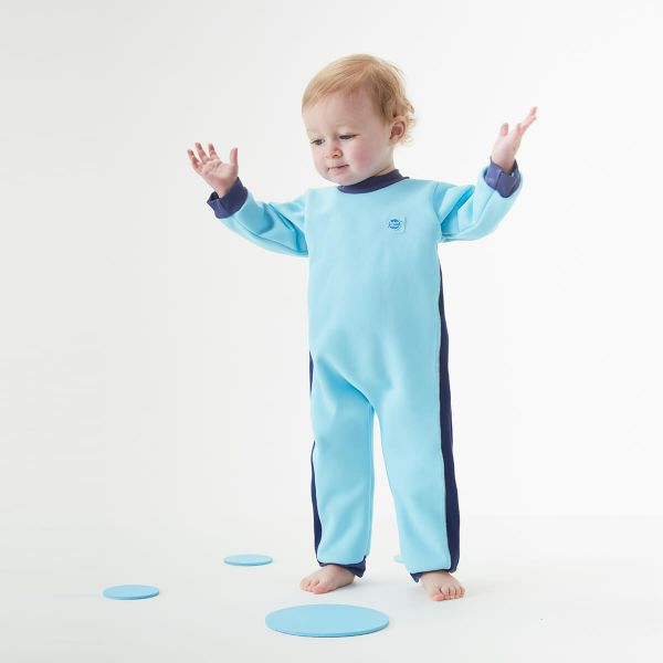 Costum întreg neopren bebeluşi - Warm In One™ Albastru Cobalt [3]
