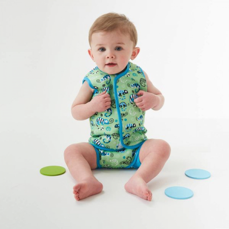 Costum neopren cu velcro bebeluşi - Baby Wrap™ Gegoşii Verzi [2]