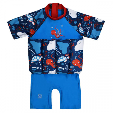 COSTUME PLUTITOARE COPII - Costum înot plutitor/protecție UV copii-UV Floatsuit Sea life
