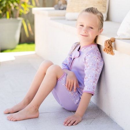 Costum neopren copii - Shorty Wetsuit Lilac Spring [2]