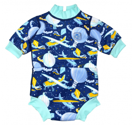 Neoprene/scutec Happy Nappy - Costum neopren/scutec bebeluşi - Happy Nappy™ Sus Departe Bleu