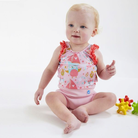 Costum înot/scutec de apă bebeluşi - Happy Nappy™ Bufnițe şi Pisicuțe [2]