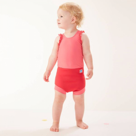 Costum înot/scutec de apă bebeluşi - Happy Nappy™ Roz Geraniu [2]
