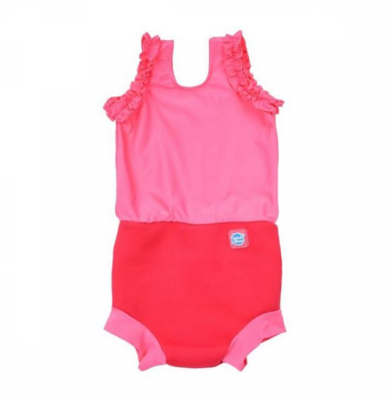 Costume înot/scutec Happy Nappy - Costum înot/scutec de apă bebeluşi - Happy Nappy™ Roz Geraniu