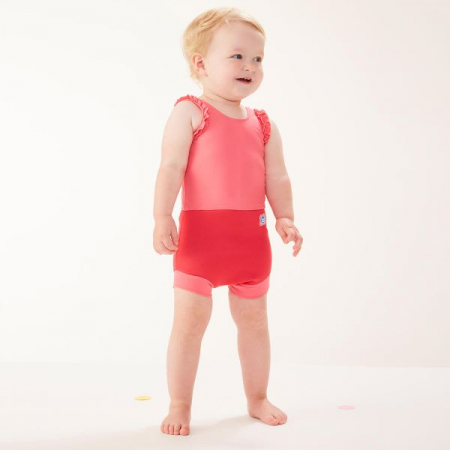 Costum înot/scutec de apă bebeluşi - Happy Nappy™ Roz Geraniu [1]