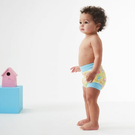 Slip înot/scutec de apă bebeluşi - Happy Nappy™ Păsări de Grădină [2]