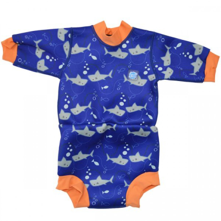 Neoprene/scutec Happy Nappy - Costum neopren/scutec bebeluşi - Happy Nappy™ Rechinii Simpatici