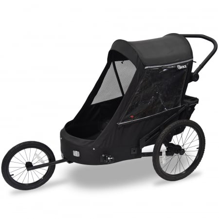 REMORCI BICICLETĂ - Remorcă pentru bicicletă 3 în 1 Wike Premium Double cu suspensie