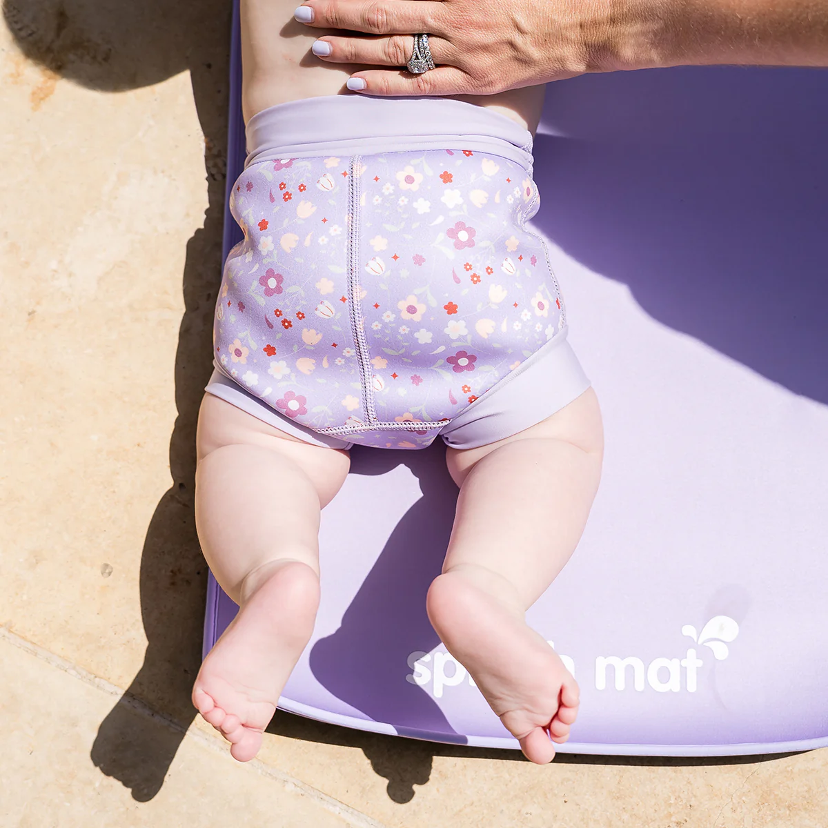 Slip înot/scutec de apă bebeluşi - Happy Nappy DUO™ Lilac Spring [3]