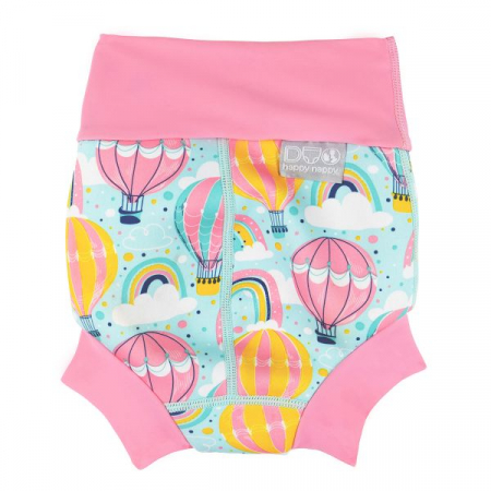 Slip înot/scutec de apă bebeluşi - Happy Nappy DUO™ Sus Departe Roz [1]