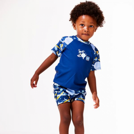 Tricou protecție UV copii - UV Rash Top Sus Departe Bleu [2]