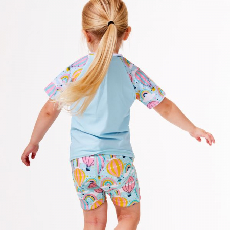 Tricou protecție UV copii - UV Rash Top Sus Departe Roz [3]