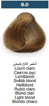 Vopsea profesională permanentă - 8.0 Blond deschis