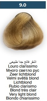 Vopsea profesională permanentă - 9.0 Blond foarte deschis