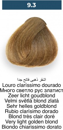 Vopsea profesională permanentă - 9.3 Blond auriu foarte deschis