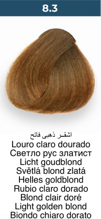 Vopsea profesională permanentă - 8.3 Blond auriu deschis