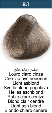Vopsea profesională permanentă - 8.1 Blond cenușiu deschis