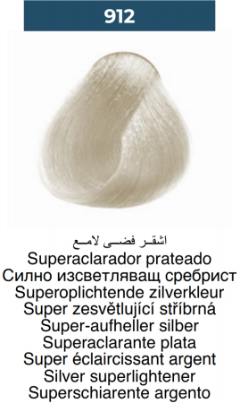 Vopsea profesională permanentă - 912 Super blond argintiu