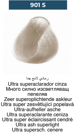 Vopsea profesională permanentă - 901S Ultra super blond Cenușiu