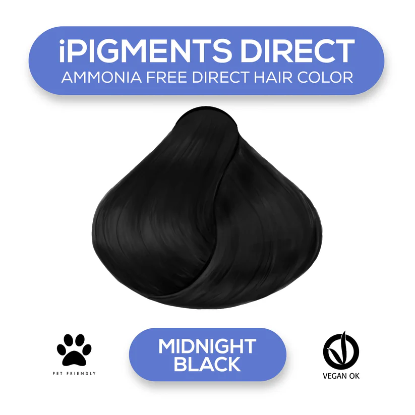 Vopsea Directa - iPigments - MIDNIGHT BLACK - Vopsea Directa 100ml.