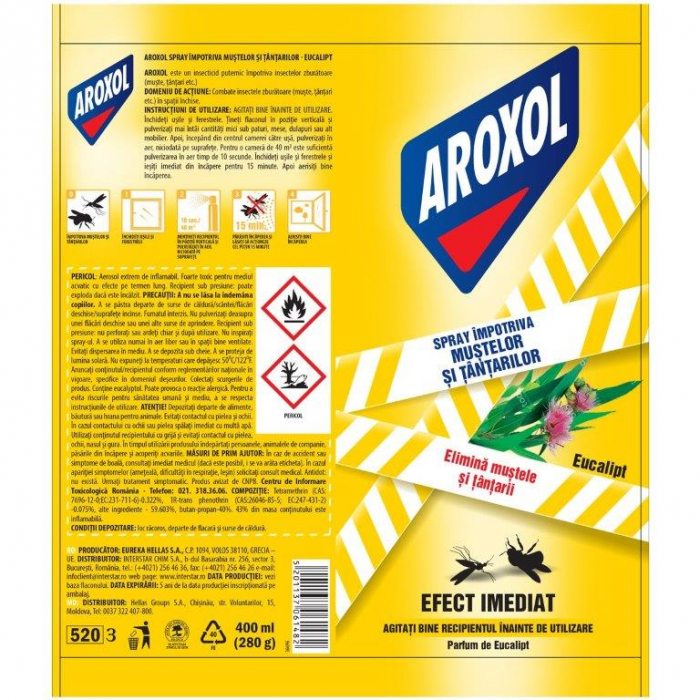Spray Aroxol impotriva mustelor si tantarilor 400 ml [2]