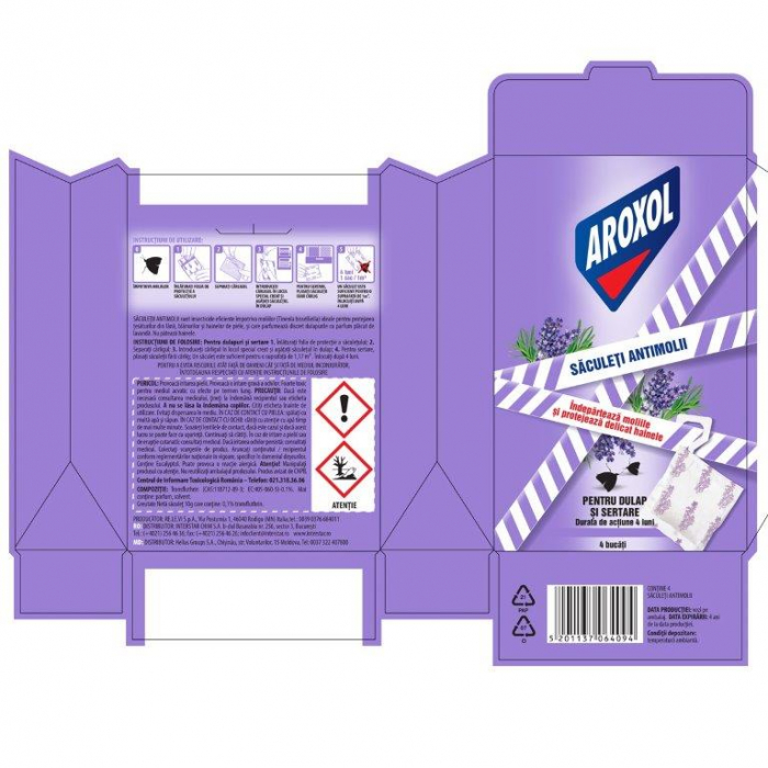 Saculeti Aroxol  impotriva moliilor 4 bucati [2]