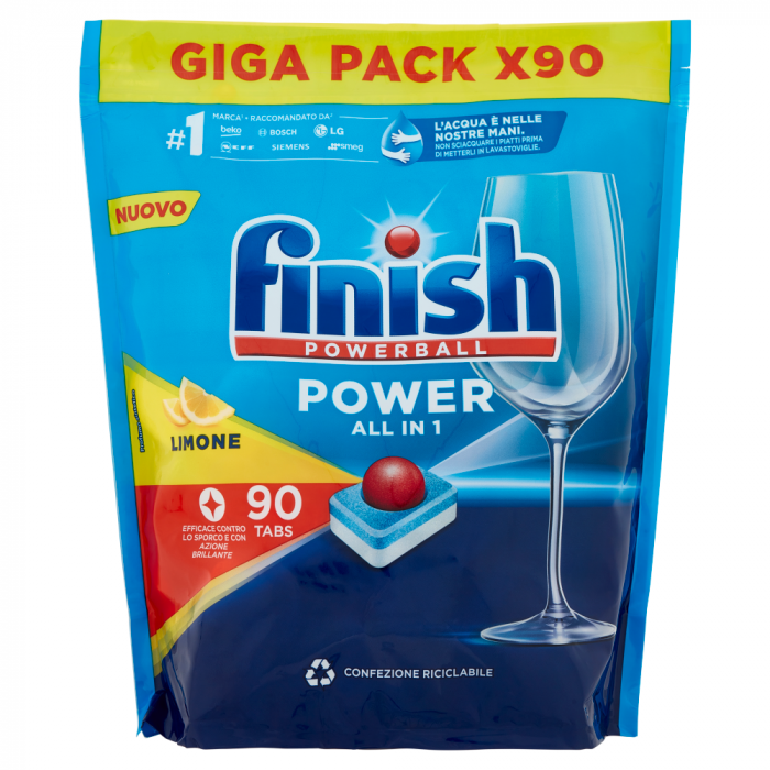 Detergent capsule pentru masina de spalat vase Finish Power All in 1 Lemon, 90 spalari [1]
