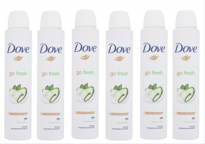 Set 6 x Antiperspirant Dove Go Fresh Castravete & Ceai verde, 200 ml [1]