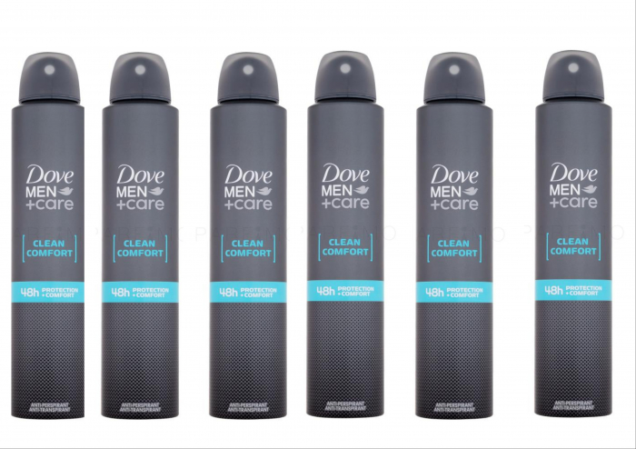 Set 6 x Antiperspirant Dove Men+ Care Clean Comfort, 48h protectie, 200 ml [1]
