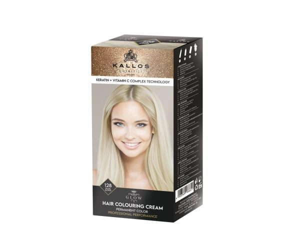 Kallos Glow Vopsea de păr 128, blond perlat, 60 ml [1]