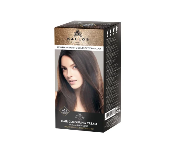 Kallos Glow Vopsea de păr 653, șaten ciocolatiu, 60 ml [1]