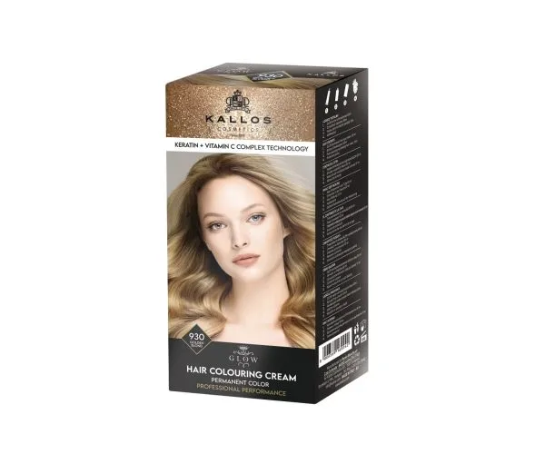 Kallos Glow Vopsea de păr 930, blond auriu, 60 ml [1]
