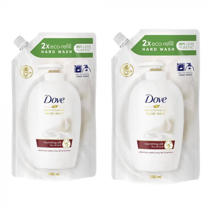 Pachet 2 x Rezerva Sapun Lichid Dove Nourishing Silk 500ml [1]