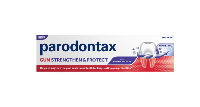 Pasta de dinti cu acid hialuronic parodontax Gum Stregthen & Protect Whitening, 75 ml [1]