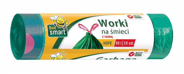 Saci menajeri cu snur Bee Smart, 60 L, 60 x 70 cm, 10 buc [1]