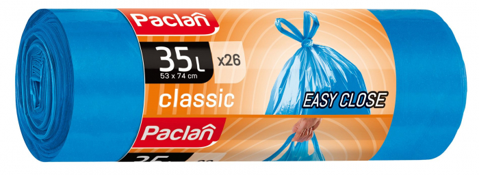 Saci menajeri cu manere Paclan Classic Easy Close, 35 L, 53 x 74 cm, 26 buc [1]