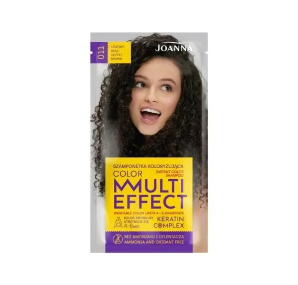 Șampon nuanțator fără amoniac Joanna Multi Effect 011, Cafeniu, 35 gr [1]